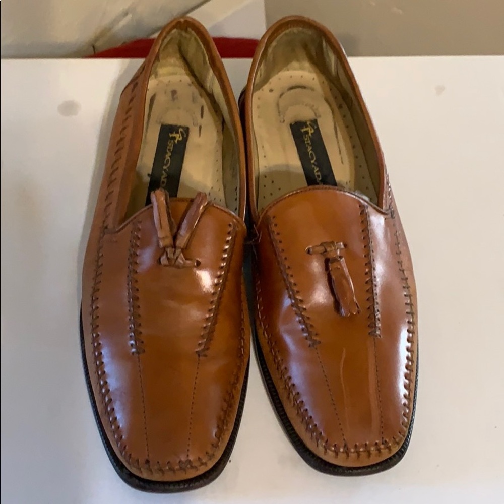 Stacy Adams tan color shoes size 11 made in Brazil